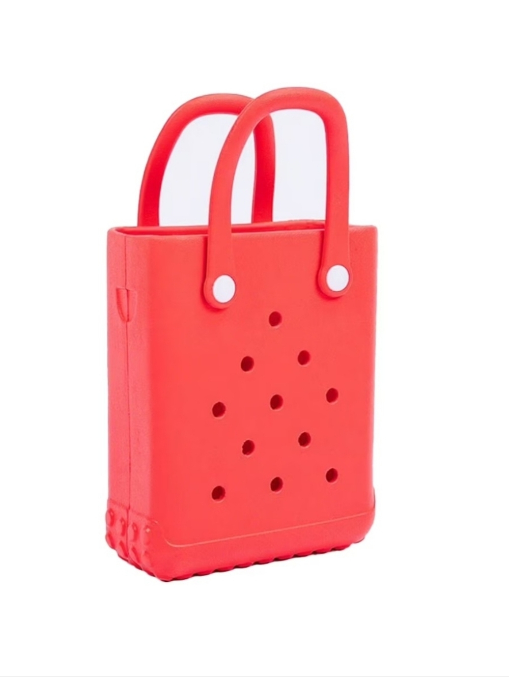 Orange Silicone Mini Tote Bag Charm